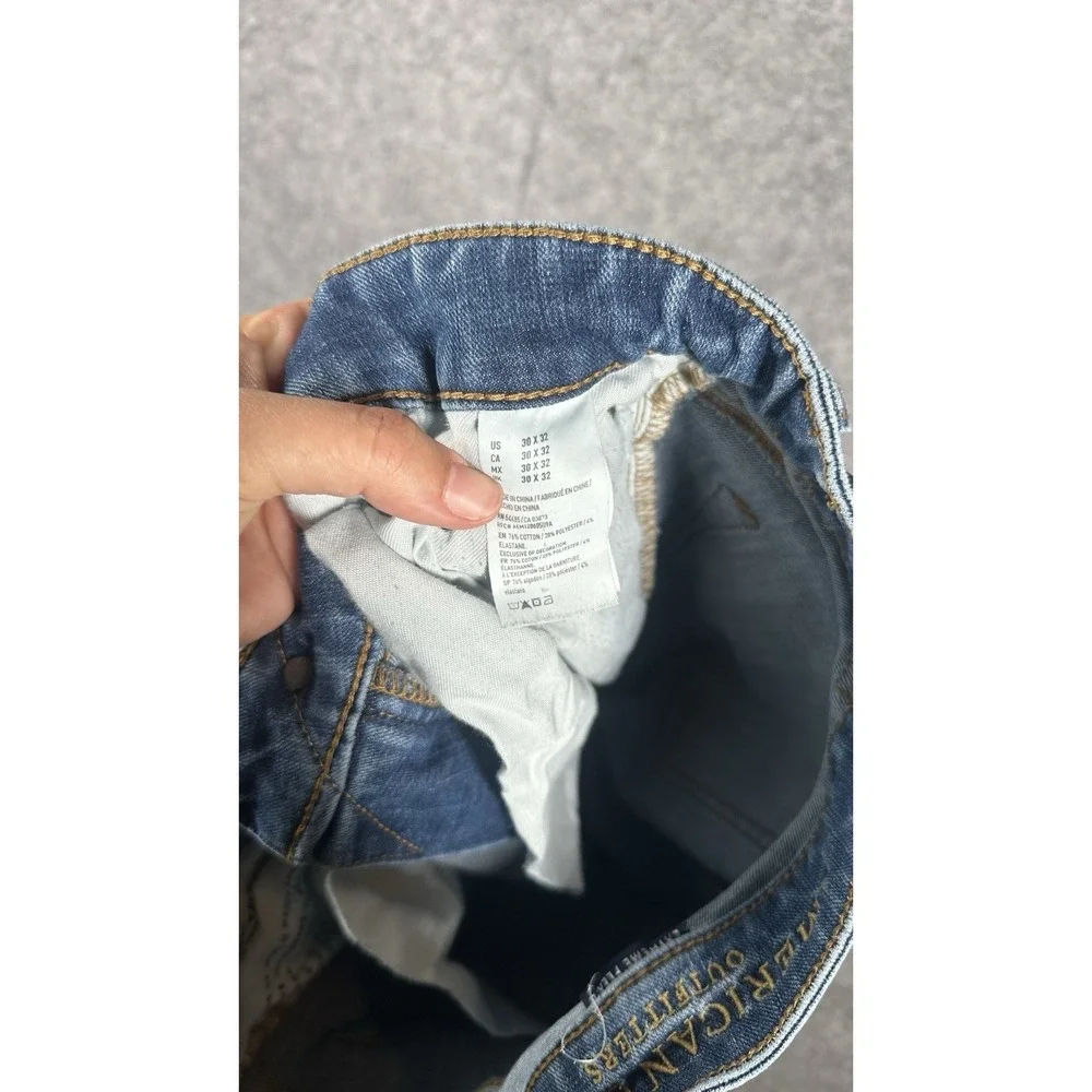 American Eagle Men's Jeans 30x32 Blue Relaxed Straight Extreme Flex 4 Boot Cut
